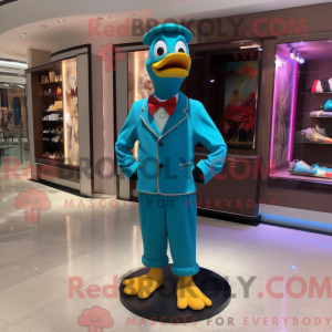 Turkis Moscovy Duck maskot...