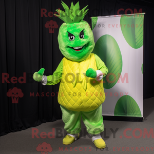Lime Green Pineapple mascot...