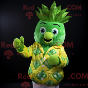 Lime Green Pineapple mascot...