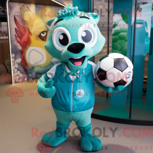 Postava maskota Teal Soccer...