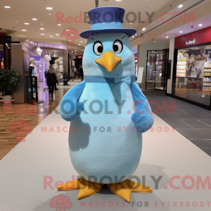 Sky Blue Penguin mascot...