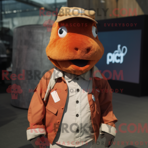 Rust Cod mascot costume...