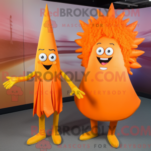 Orange Ray maskot kostume...