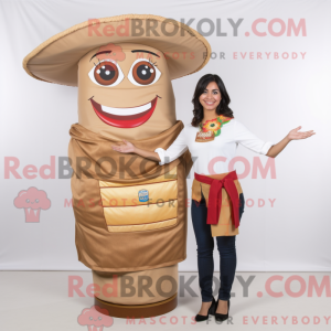 Tan Fajitas mascot costume...