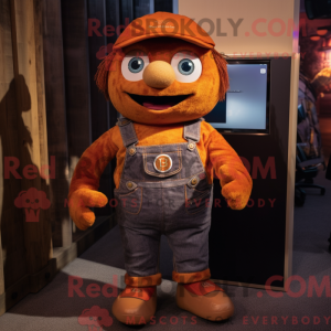 Brown Orange mascot costume...