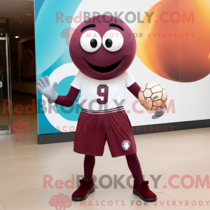 Maroon Handball Ball maskot...