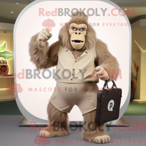Beige Gorilla mascot...