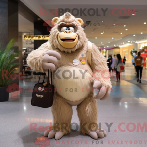 Beige Gorilla maskot...