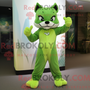 Olive Lynx mascot costume...