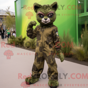 Olive Lynx Maskottchen...