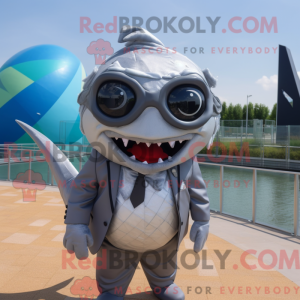 Silver Piranha mascot...