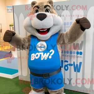 Grå Beaver maskot kostume...