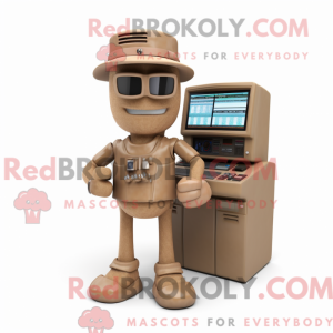 Brown Computer mascot...