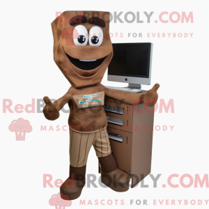 Brown Computer mascot...
