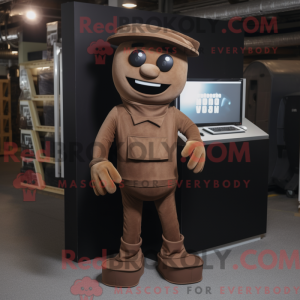 Brun Computer maskot...