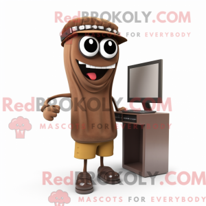 Brun Computer maskot...