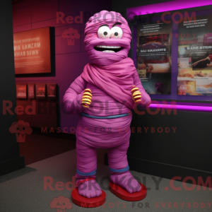 Magenta Mummy mascot...