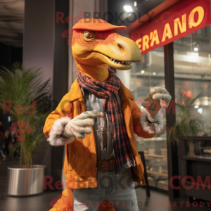 Velociraptor maskot drakt...