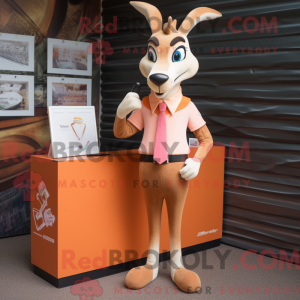 Peach Gazelle mascot...