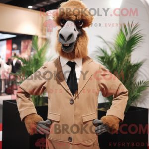 Brown Camel mascot costume...
