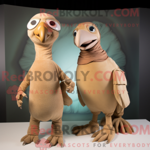 Tan Dodo Bird mascot...