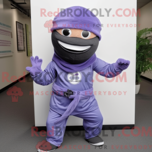 Lavendel Ninja Maskottchen...