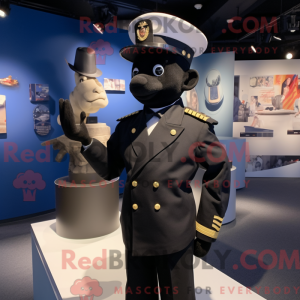 Sort Navy Soldier maskot...