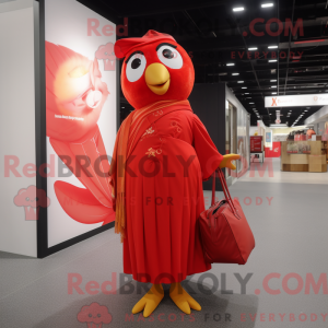 Red Canary mascot costume...