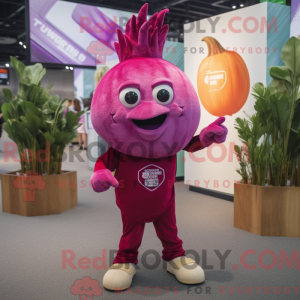 Magenta Onion mascot...