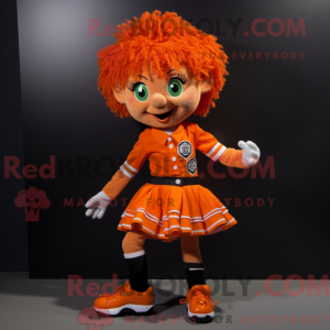 Orange Irish Dancer mascot...