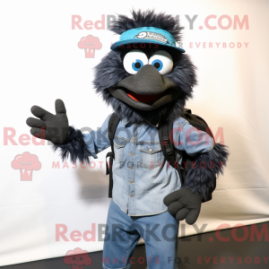 Black Emu mascot costume...