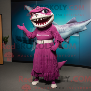 Magenta Megalodon maskot...