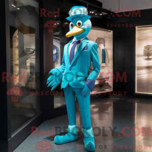 Turkis Goose maskot kostume...