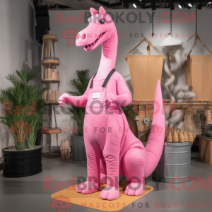 Pink Brachiosaurus maskot...