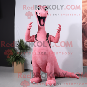 Pink Brachiosaurus maskot...