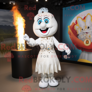 White Fire Eater mascot...