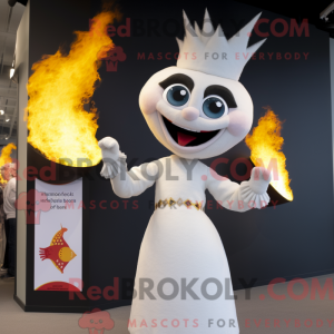 White Fire Eater mascot...