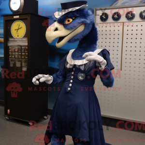 Navy Velociraptor maskot...