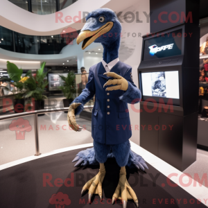 Navy Velociraptor maskot...