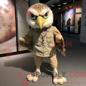 Beige Hawk Maskottchen...