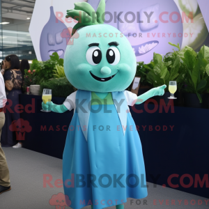 Cyan majroe maskot kostume...