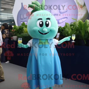 Cyan Turnip Maskottchen...