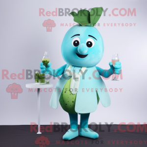 Cyan majroe maskot kostume...