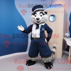 Navy Badger maskot kostume...