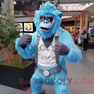 Postava maskota Sky Blue...