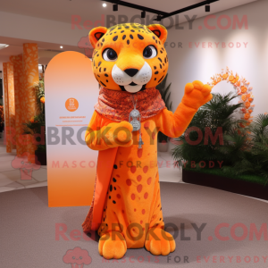 Orange Jaguar mascot...