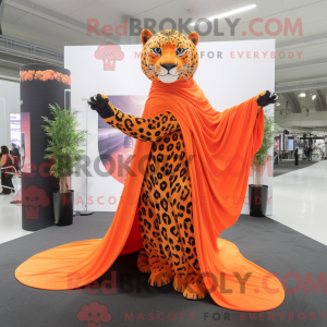 Orange Jaguar mascot...