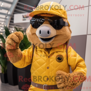 Gold Pangolin mascot...