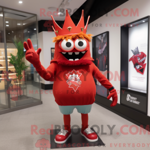 Red King mascot costume...