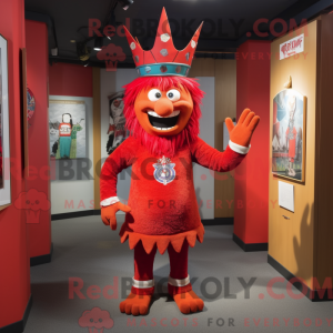 Red King maskot kostume...